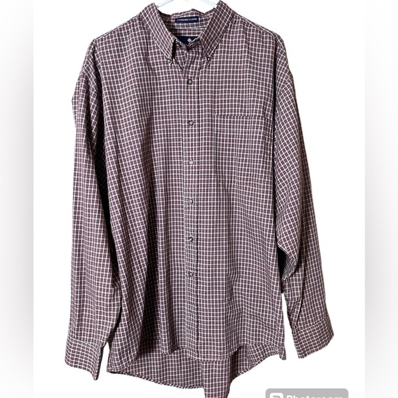 Bill Blass Vintage 90’s Men’s Plaid Check Long Sleeve Button Down Shirt Size XL - Picture 1 of 6